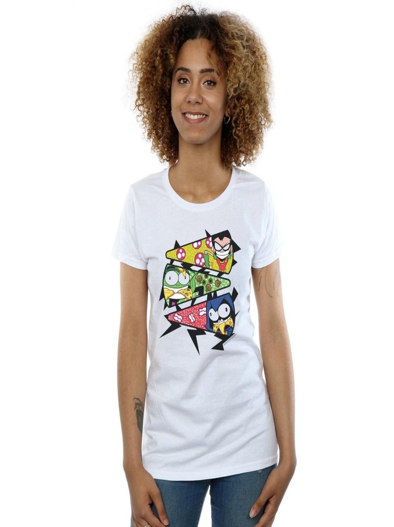 DC Comics - T-shirt TEEN TITANS GO Blanc - Kiabi