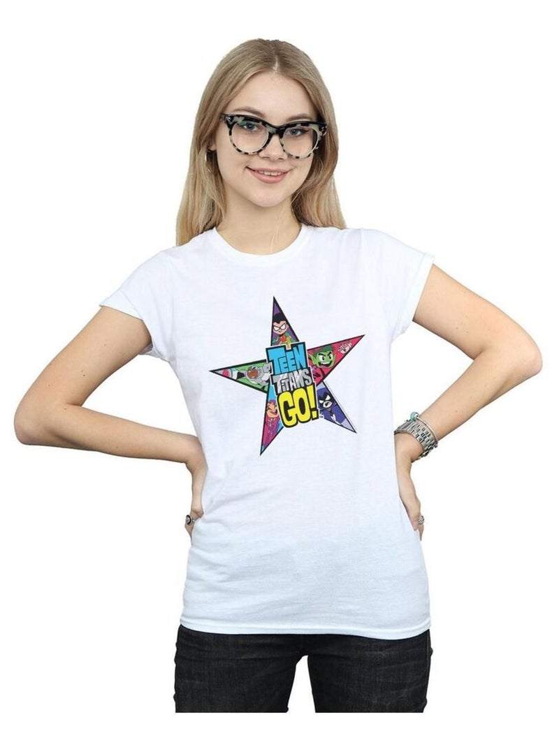 DC Comics - T-shirt TEEN TITANS GO Blanc - Kiabi
