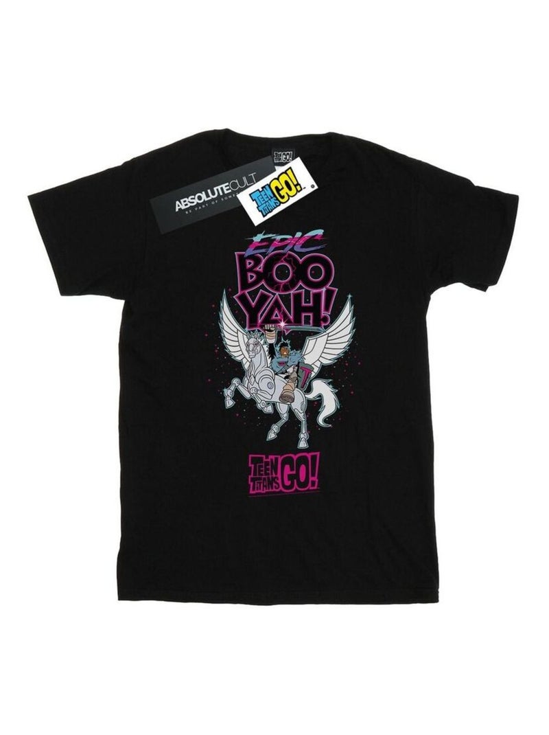 DC Comics - T-shirt TEEN TITANS GO EPIC BOO YAH Noir - Kiabi