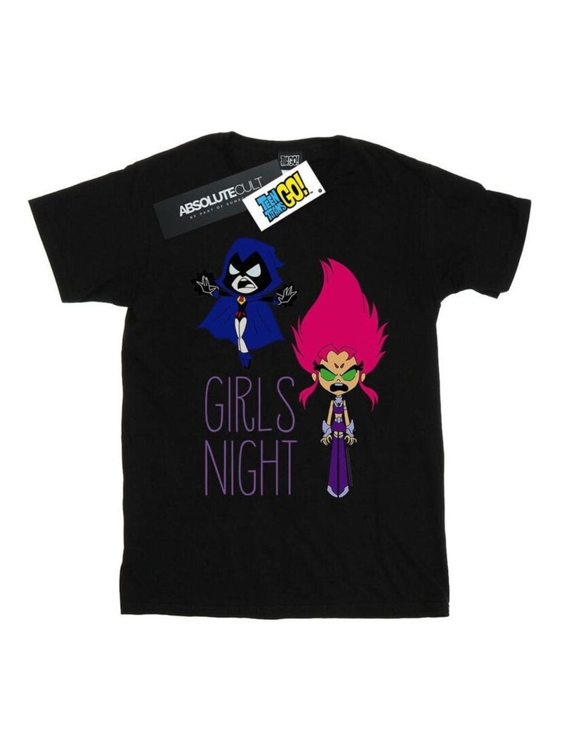 DC Comics - T-shirt TEEN TITANS GO GIRLS NIGHT Noir - Kiabi