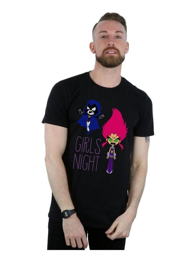 DC Comics - T-shirt TEEN TITANS GO GIRLS NIGHT Noir - Kiabi