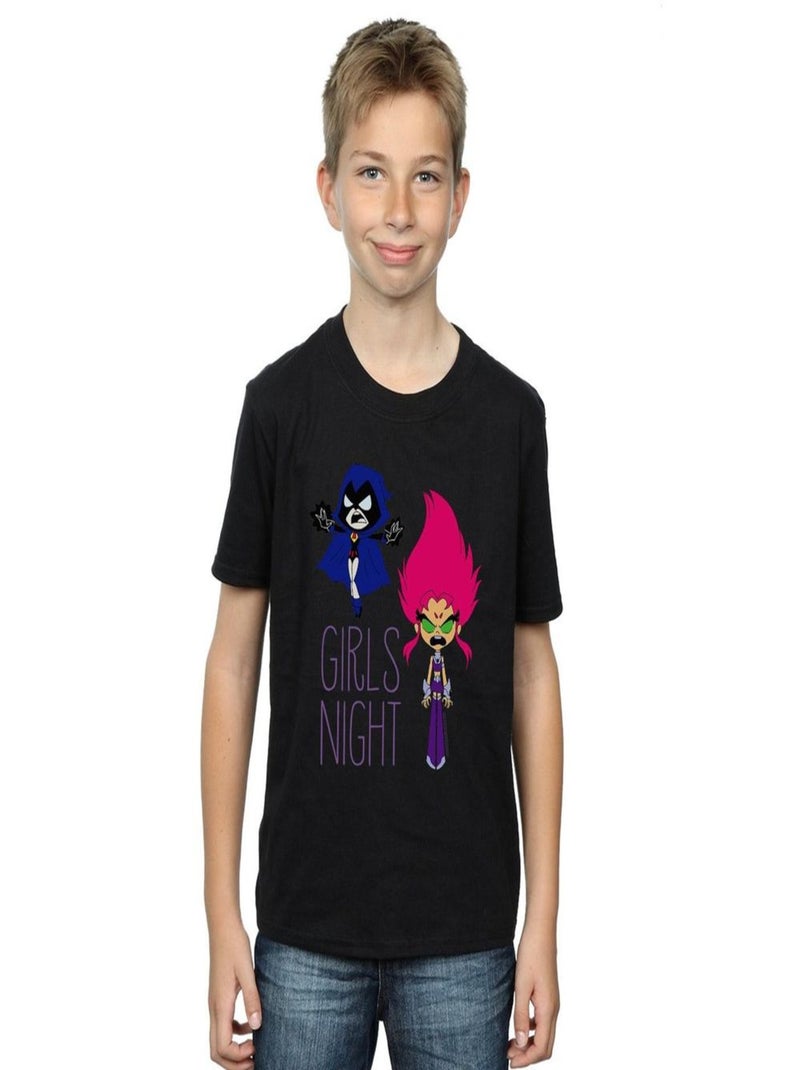 DC Comics - T-shirt TEEN TITANS GO GIRLS NIGHT Noir - Kiabi
