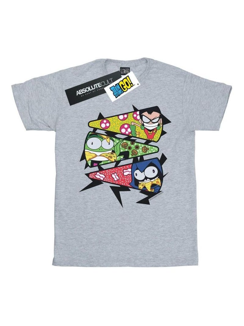 DC Comics - T-shirt TEEN TITANS GO Gris chiné - Kiabi