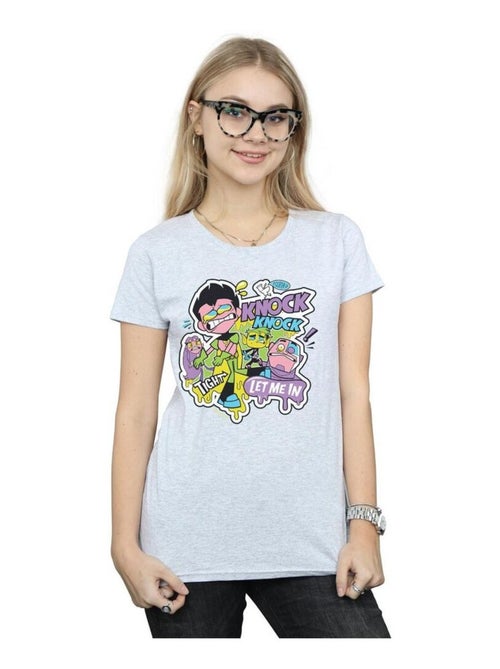 DC Comics - T-shirt TEEN TITANS GO KNOCK KNOCK - Kiabi