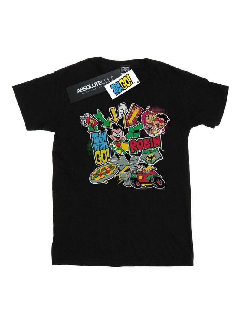 DC Comics - T-shirt TEEN TITANS GO Noir - Kiabi