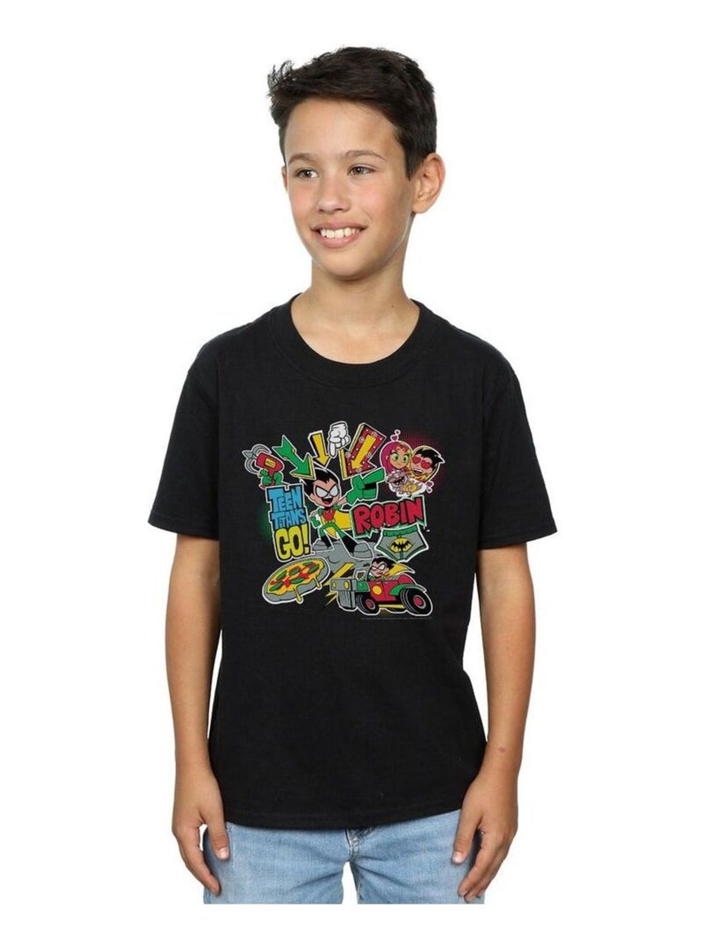 DC Comics - T-shirt TEEN TITANS GO Noir - Kiabi