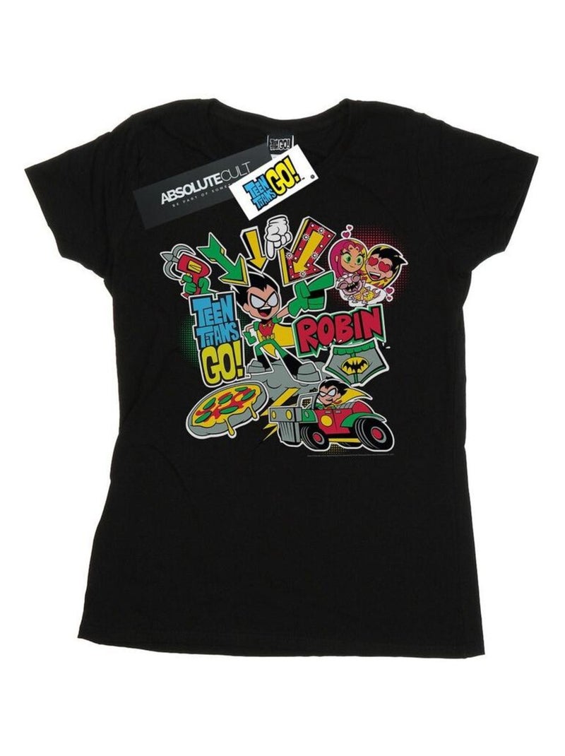 DC Comics - T-shirt TEEN TITANS GO Noir - Kiabi