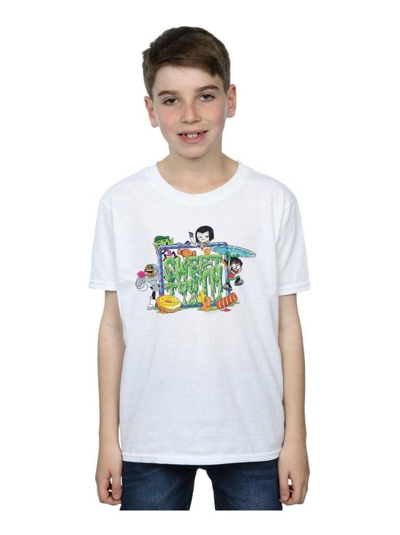 DC Comics - T-shirt TEEN TITANS GO SWEET TOOTH Blanc - Kiabi