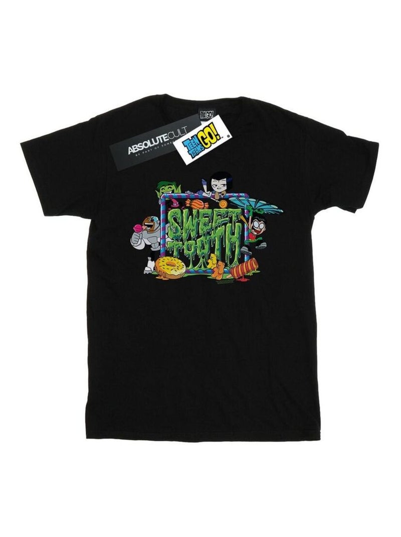 DC Comics - T-shirt TEEN TITANS GO SWEET TOOTH Noir - Kiabi