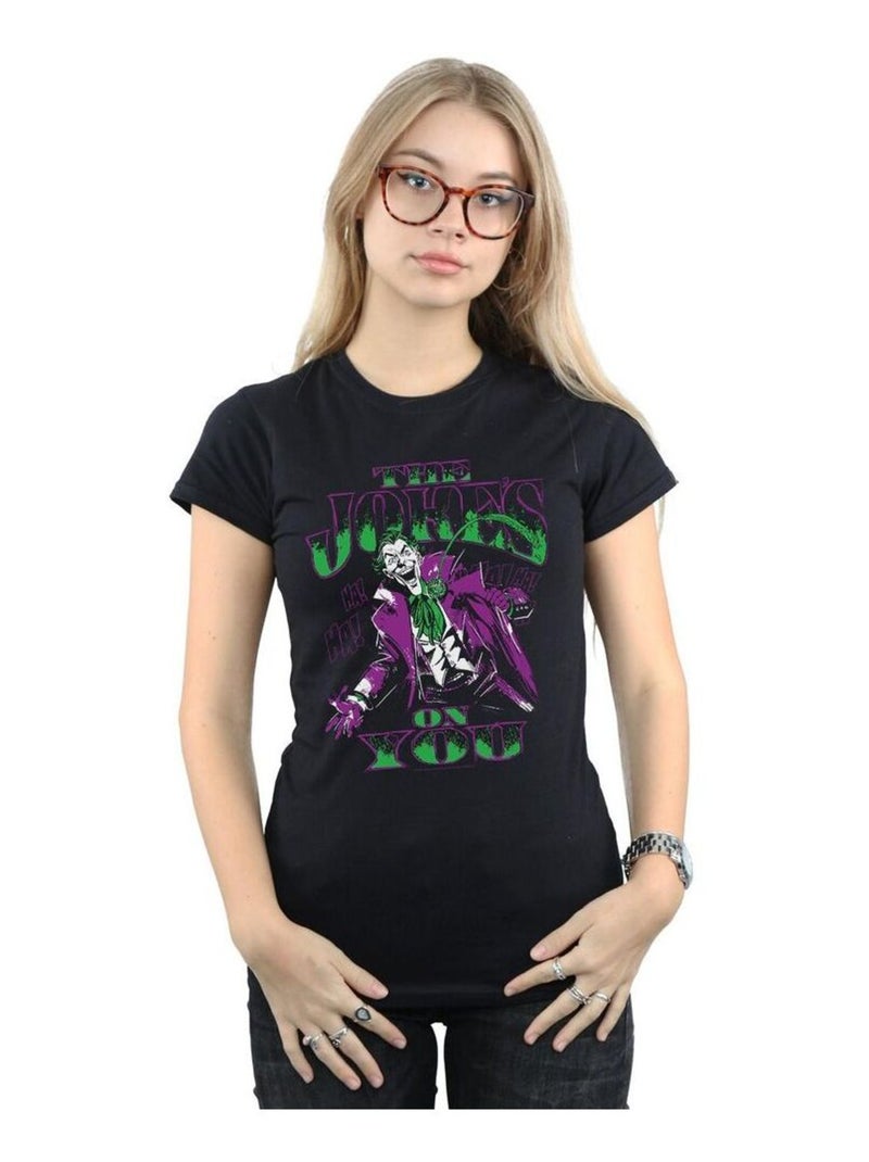 DC Comics - T-shirt THE JOKE'S ON YOU Noir - Kiabi