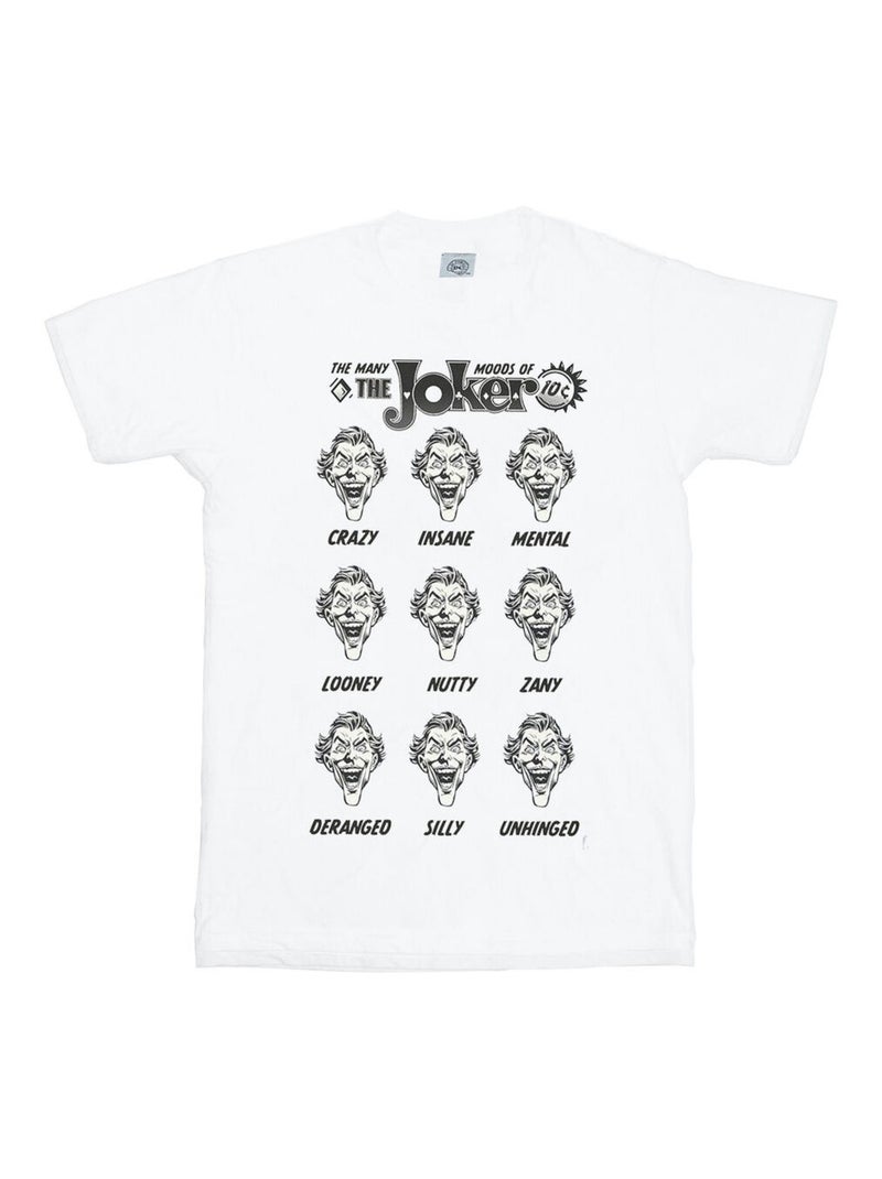 DC Comics - T-shirt THE MANY MOODS OF Joker Blanc - Kiabi