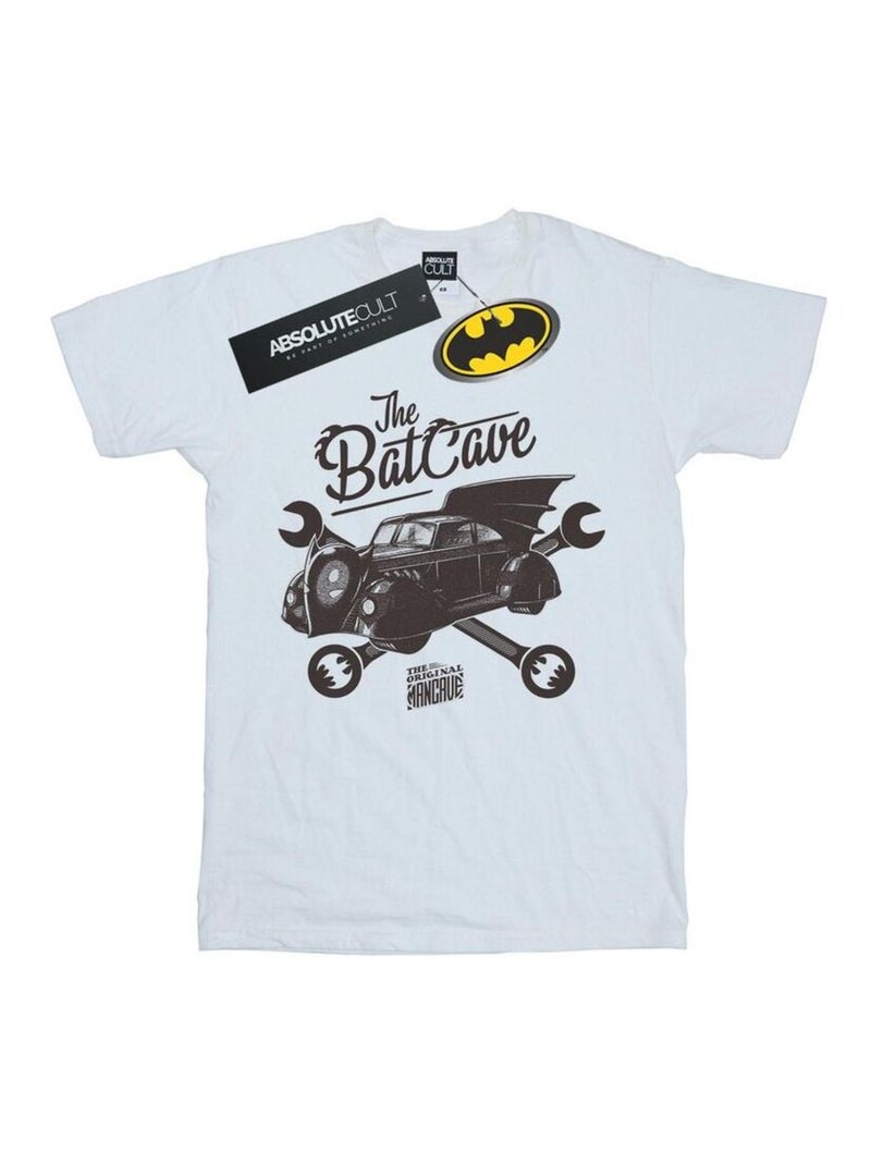 DC Comics - T-shirt THE ORIGINAL MANCAVE Blanc - Kiabi