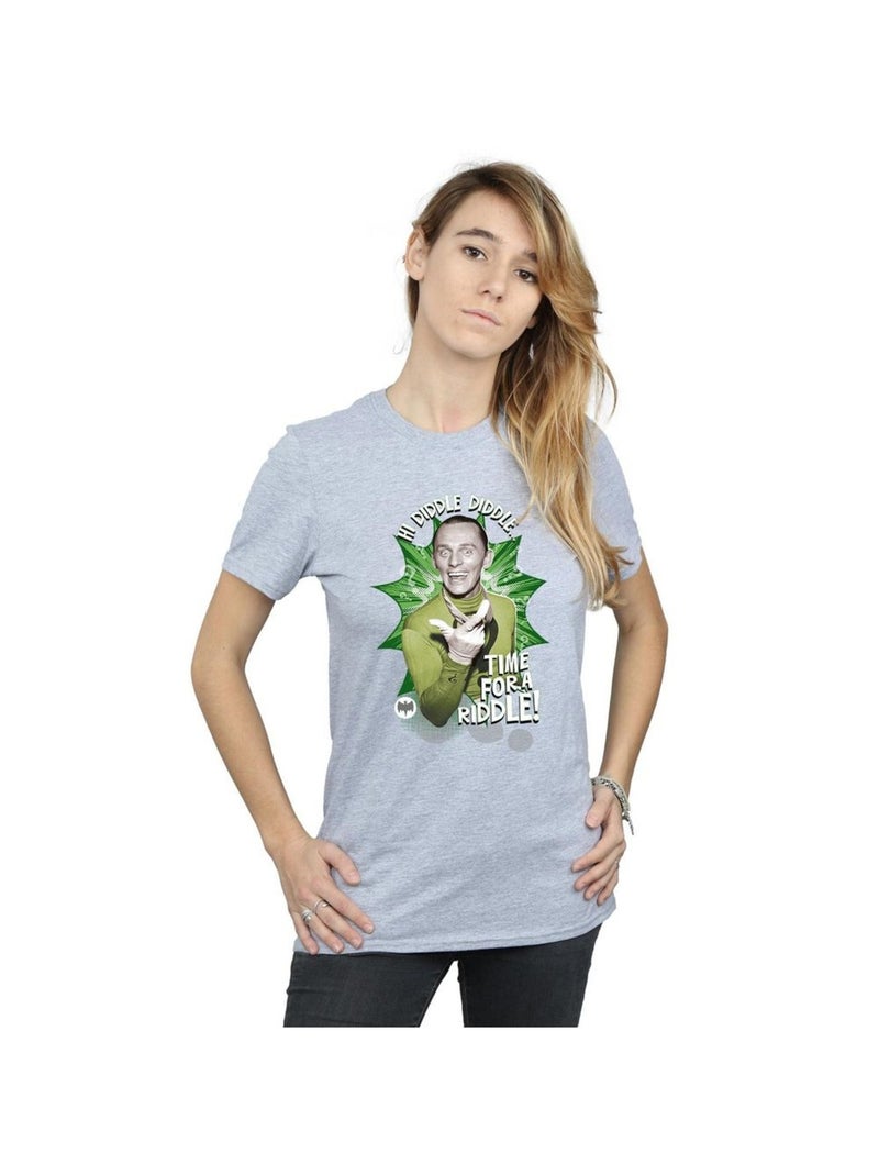 DC Comics - T-shirt TIME FOR A RIDDLE Gris chiné - Kiabi