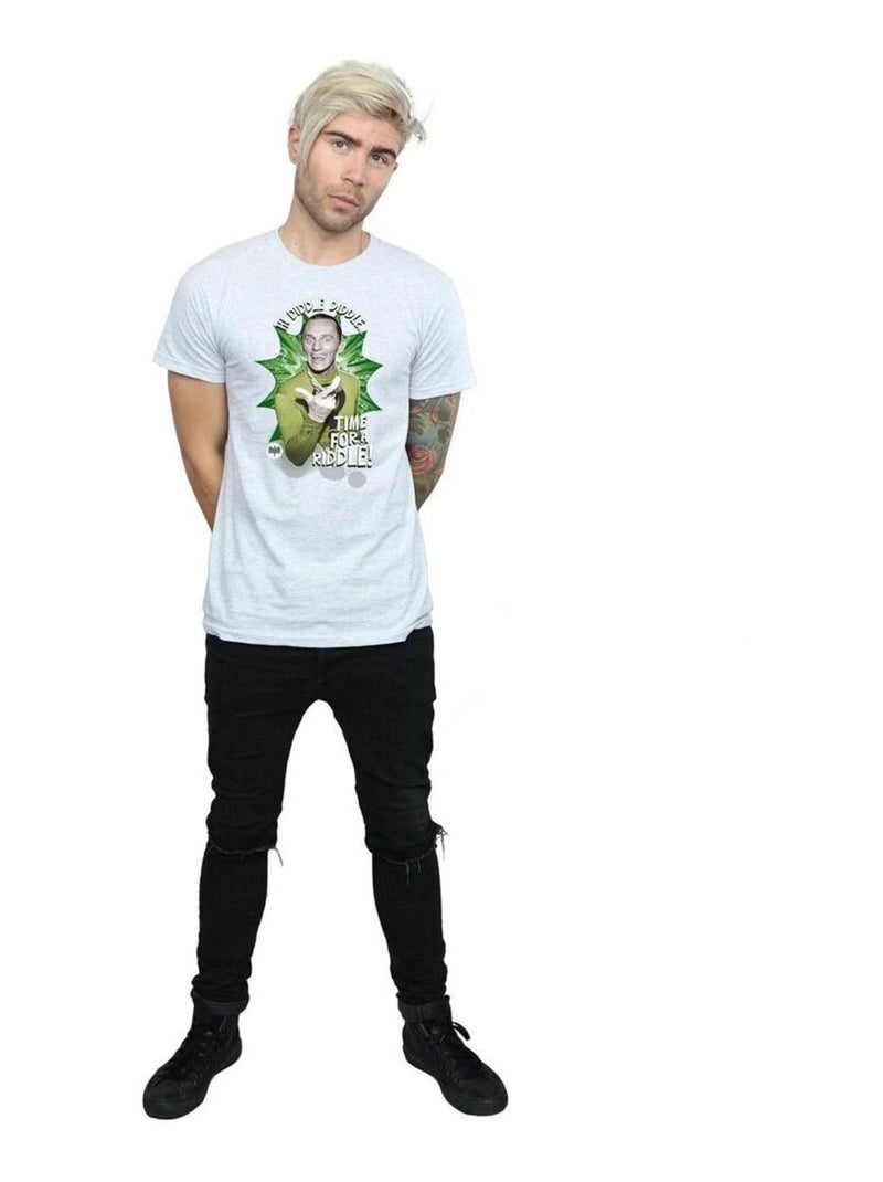 DC Comics - T-shirt TIME FOR A RIDDLE Gris chiné - Kiabi