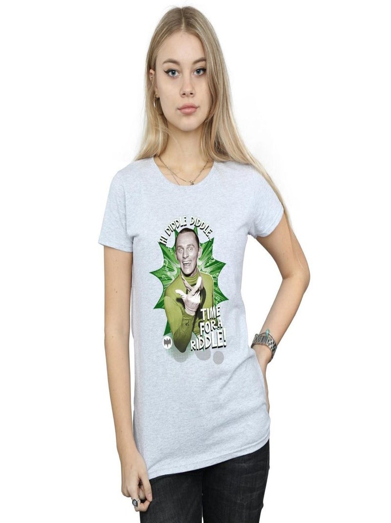DC Comics - T-shirt TIME FOR A RIDDLE Gris chiné - Kiabi