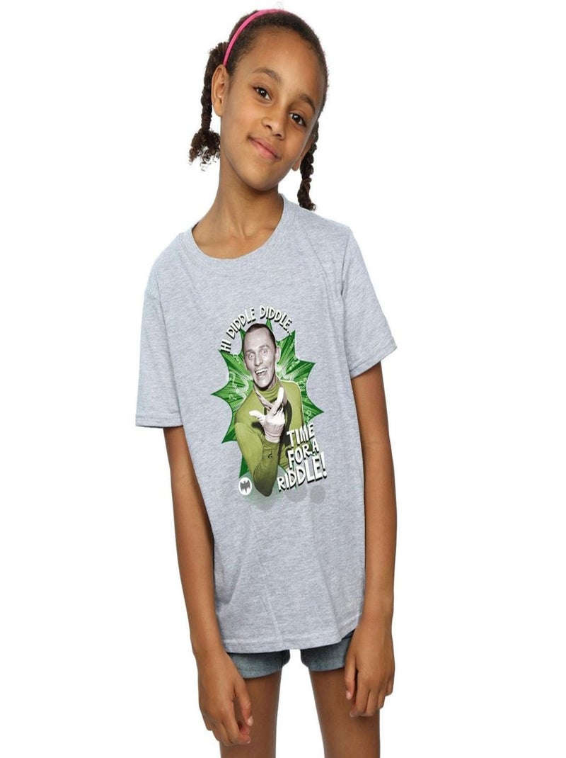 DC Comics - T-shirt TIME FOR A RIDDLE Gris chiné - Kiabi