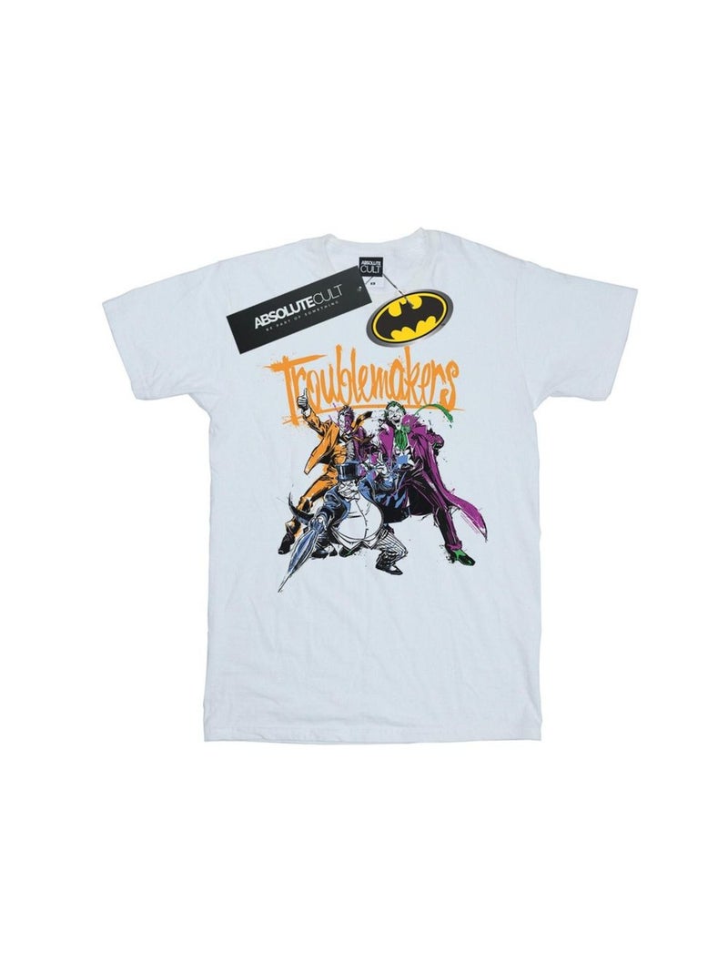 DC Comics - T-shirt TROUBLEMAKERS Blanc - Kiabi