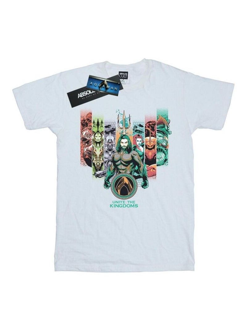 DC Comics - T-shirt UNITE THE KINGDOMS Blanc - Kiabi