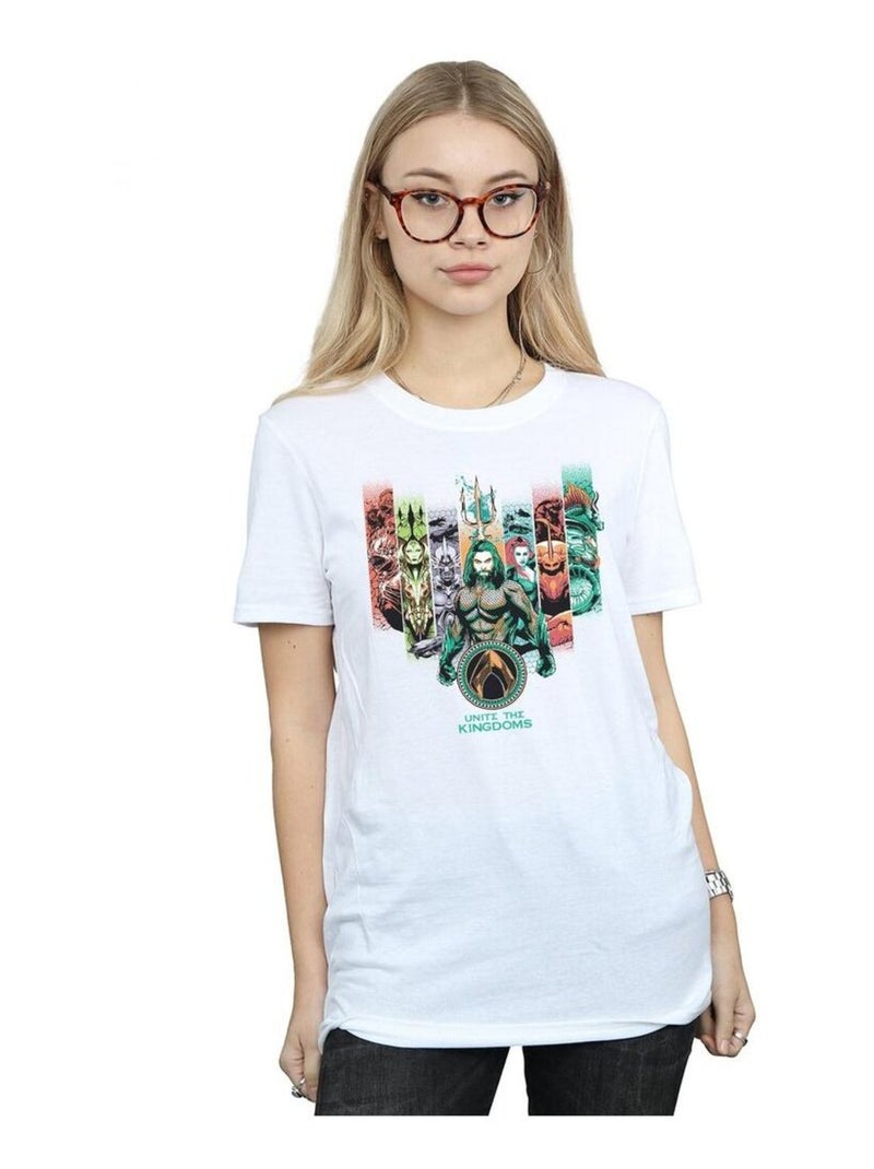 DC Comics - T-shirt UNITE THE KINGDOMS Blanc - Kiabi
