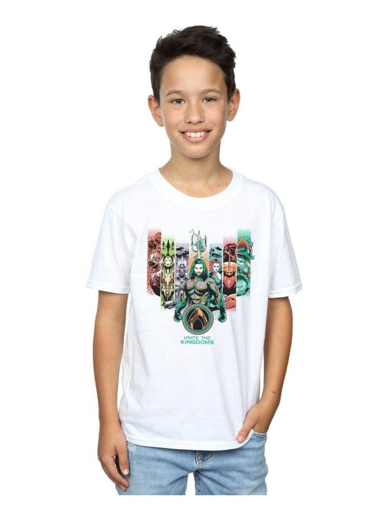 DC Comics - T-shirt UNITE THE KINGDOMS Blanc - Kiabi