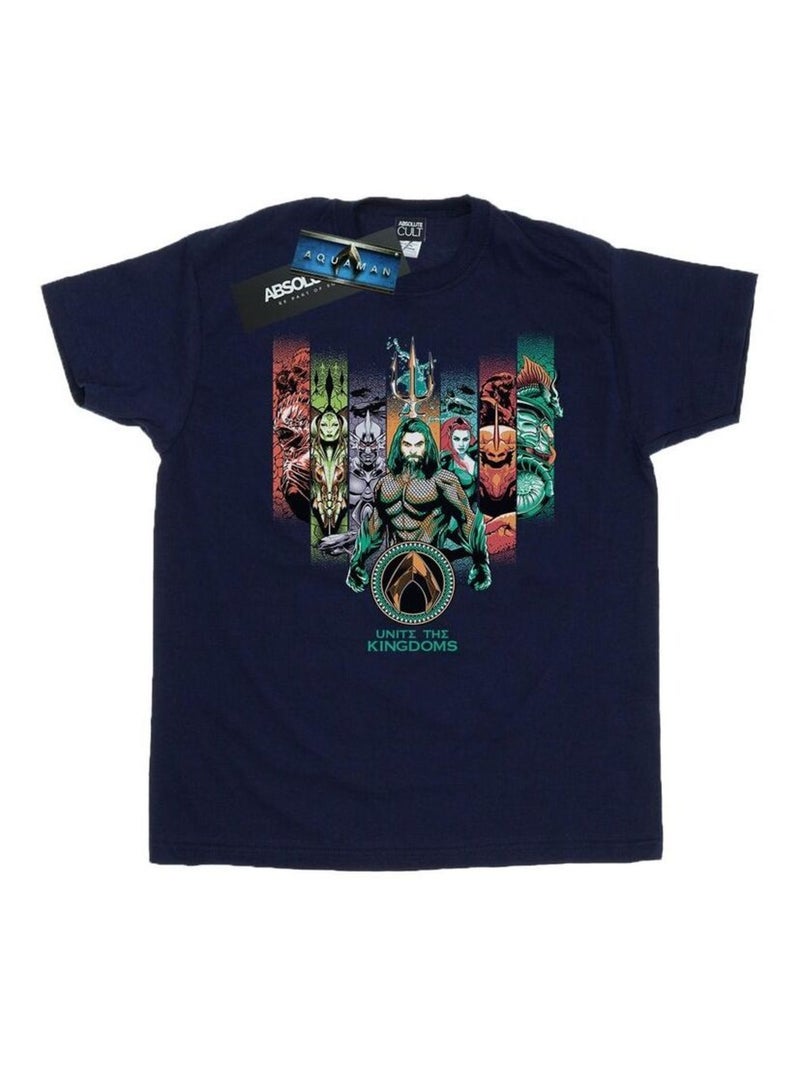 DC Comics - T-shirt UNITE THE KINGDOMS Bleu marine - Kiabi