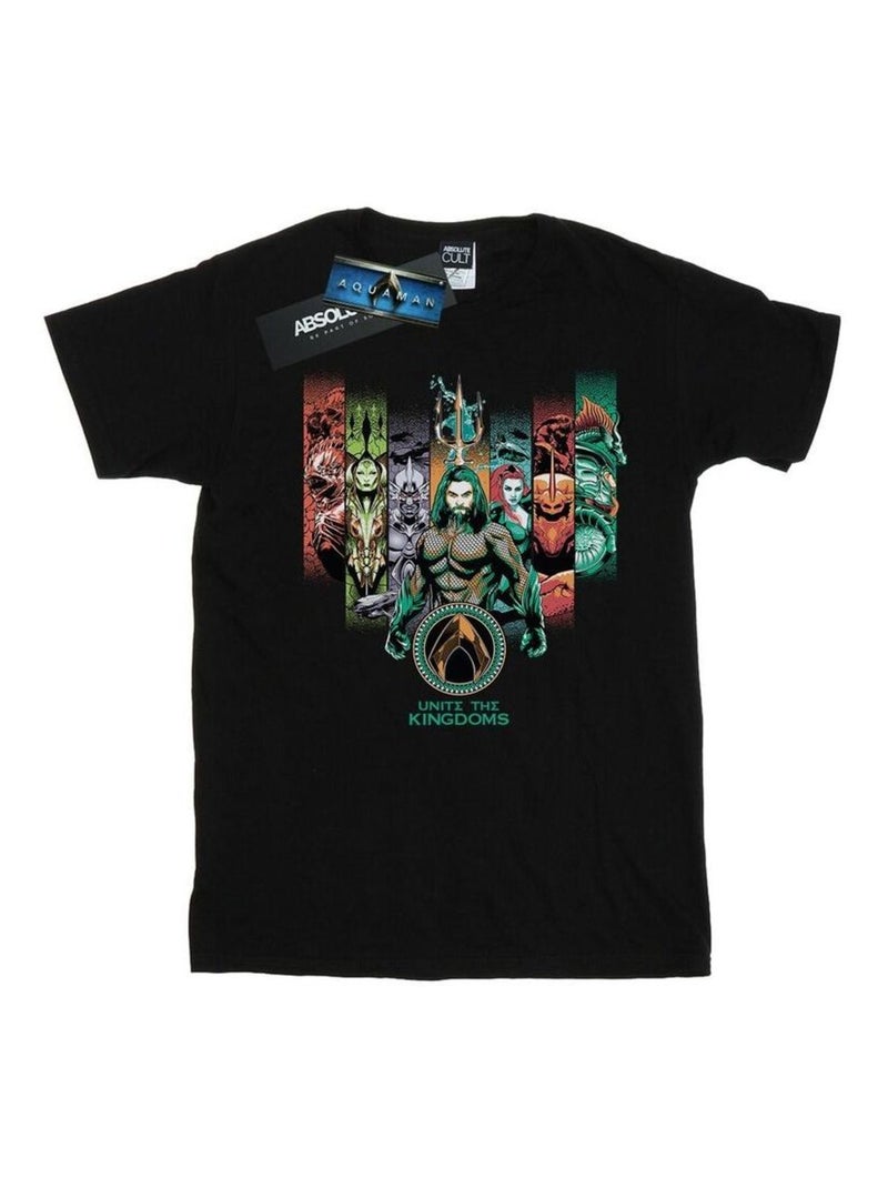 DC Comics - T-shirt UNITE THE KINGDOMS Noir - Kiabi