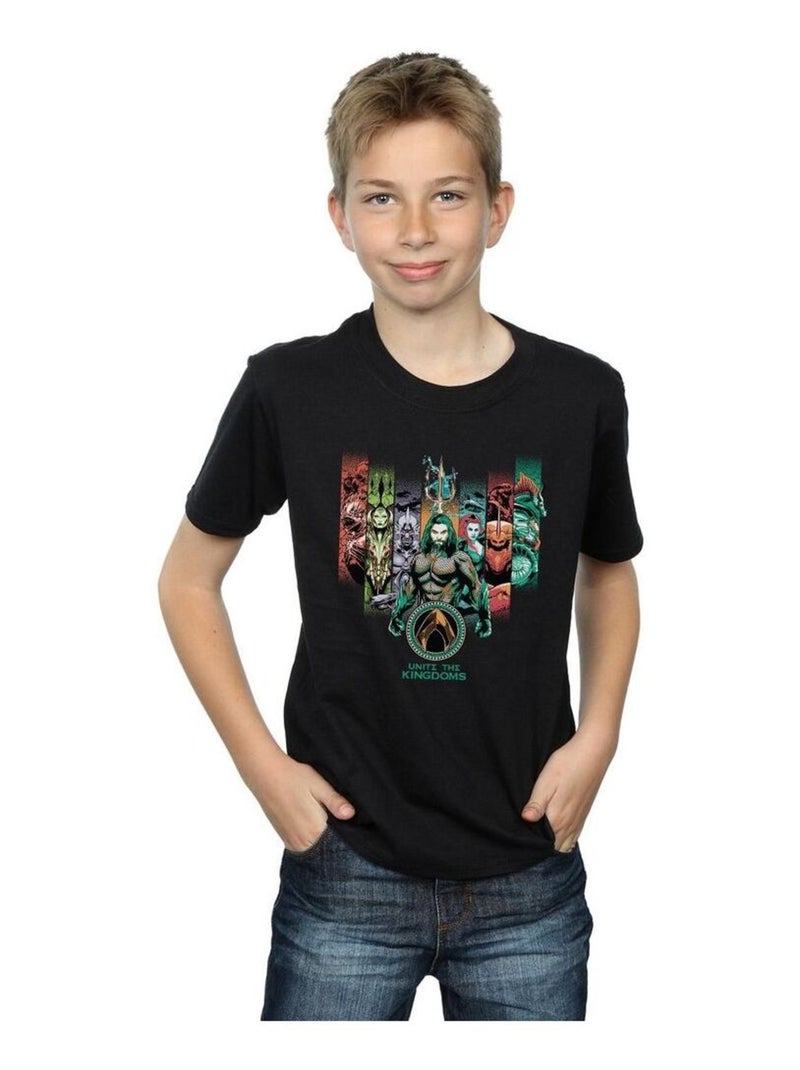 DC Comics - T-shirt UNITE THE KINGDOMS Noir - Kiabi