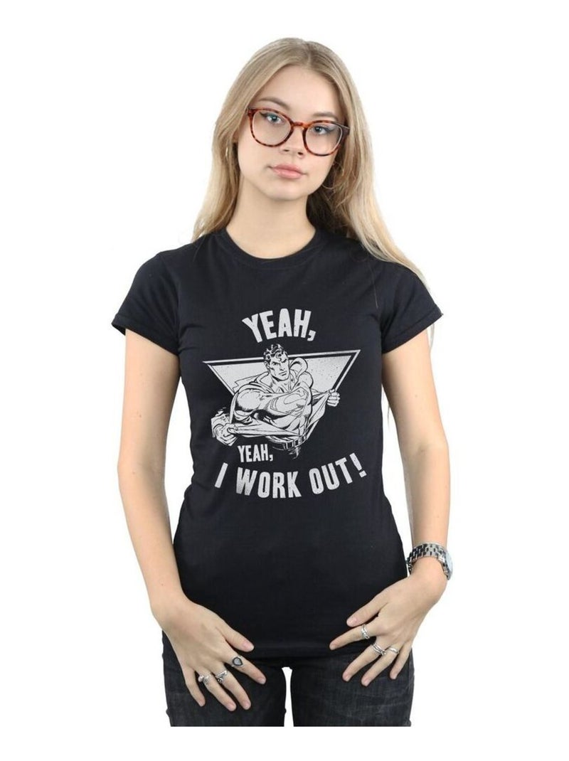 DC Comics - T-shirt WORK OUT Noir - Kiabi
