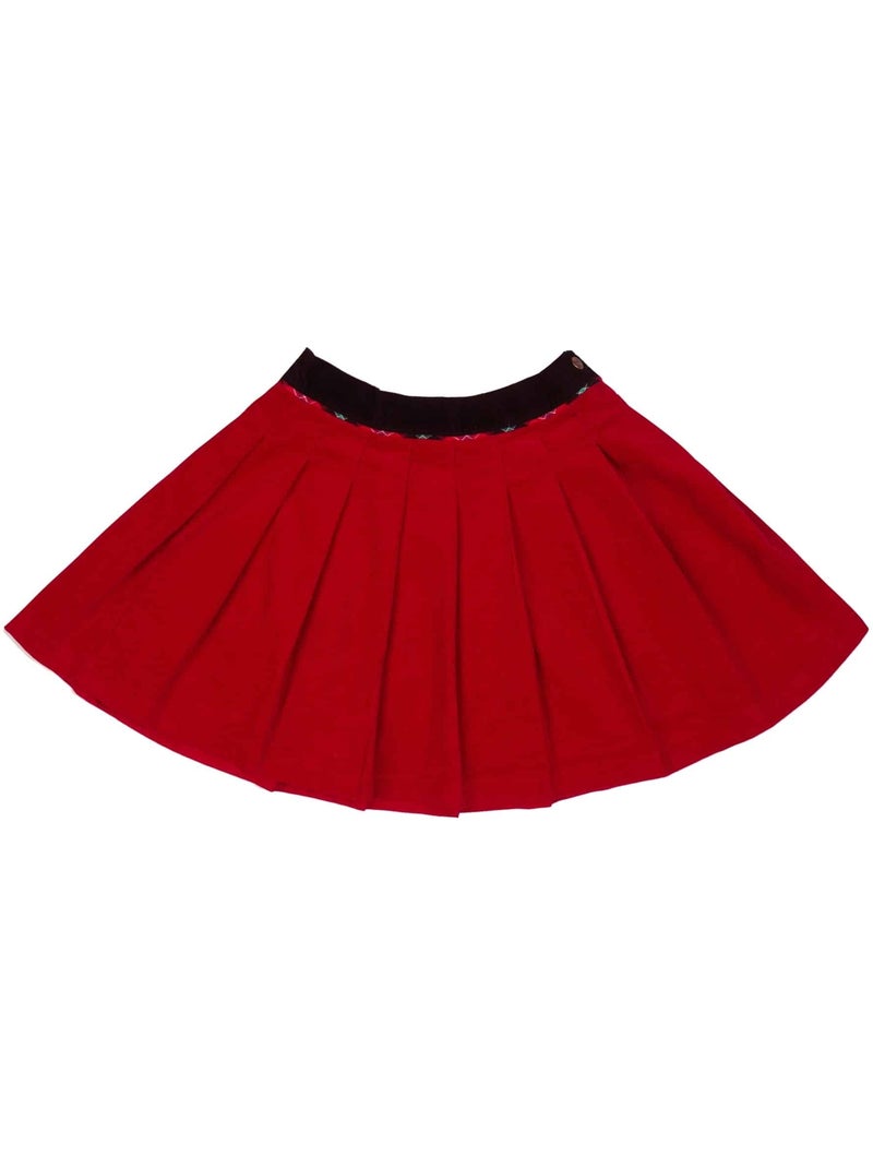 de Noël   Blouse col claudine & jupe plissée   - 'LA FAUTE A VOLTAIRE' Noir Rouge - Kiabi