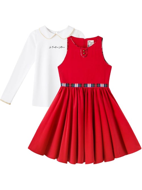 de Noël  : Robe Patineuse  + T-shirt  - La Faute à Voltaire - Kiabi