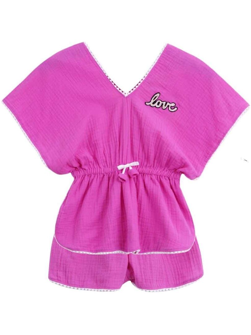 Tunique Beebay Fille Taille 140 Cm (10-12 Ans) - Rayée Rose Vif Et Marine - Coton