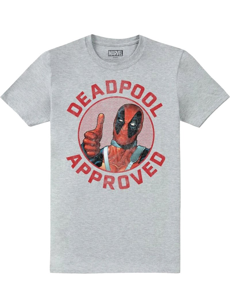 Deadpool - T-shirt APPROVED (Deadpool) Gris chiné - Kiabi