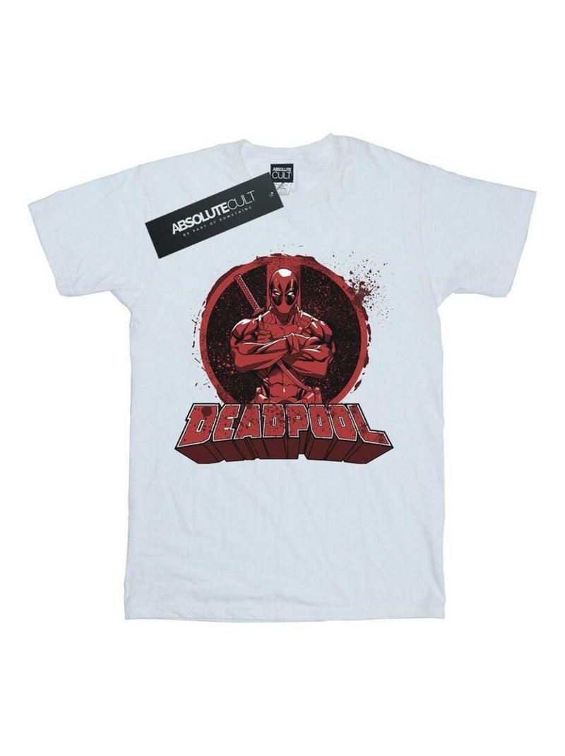 Deadpool - T-shirt ARMS CROSSED Blanc - Kiabi