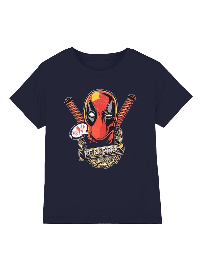 Deadpool - T-shirt GANGSTA Bleu marine - Kiabi