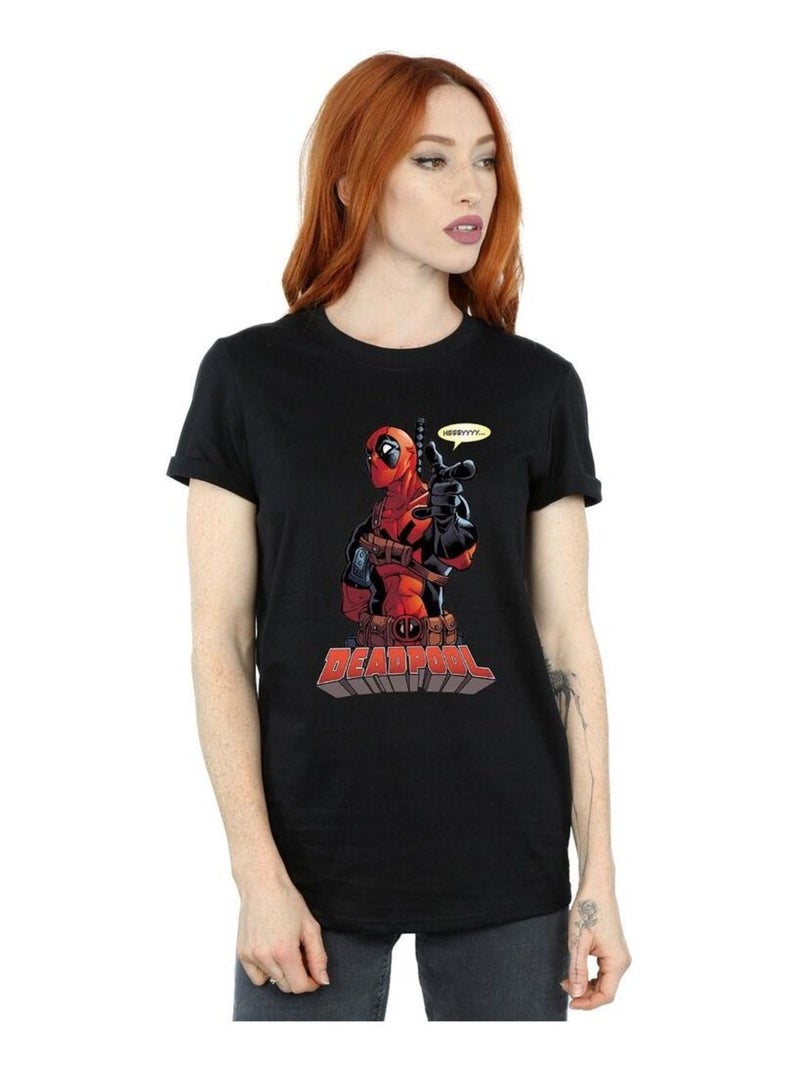 Deadpool - T-shirt HEY YOU (Deadpool) Noir - Kiabi