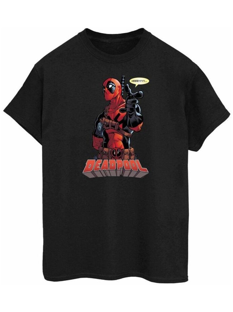 Deadpool - T-shirt HEY YOU Noir - Kiabi