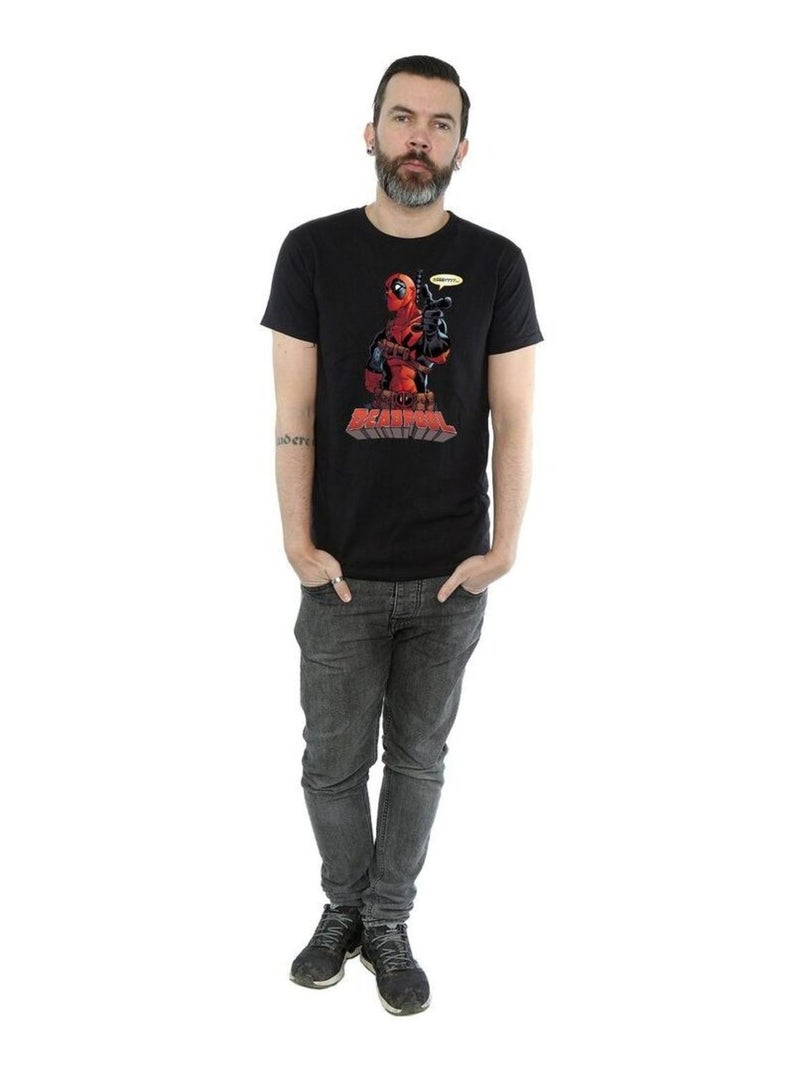 Deadpool - T-shirt HEY YOU Noir - Kiabi