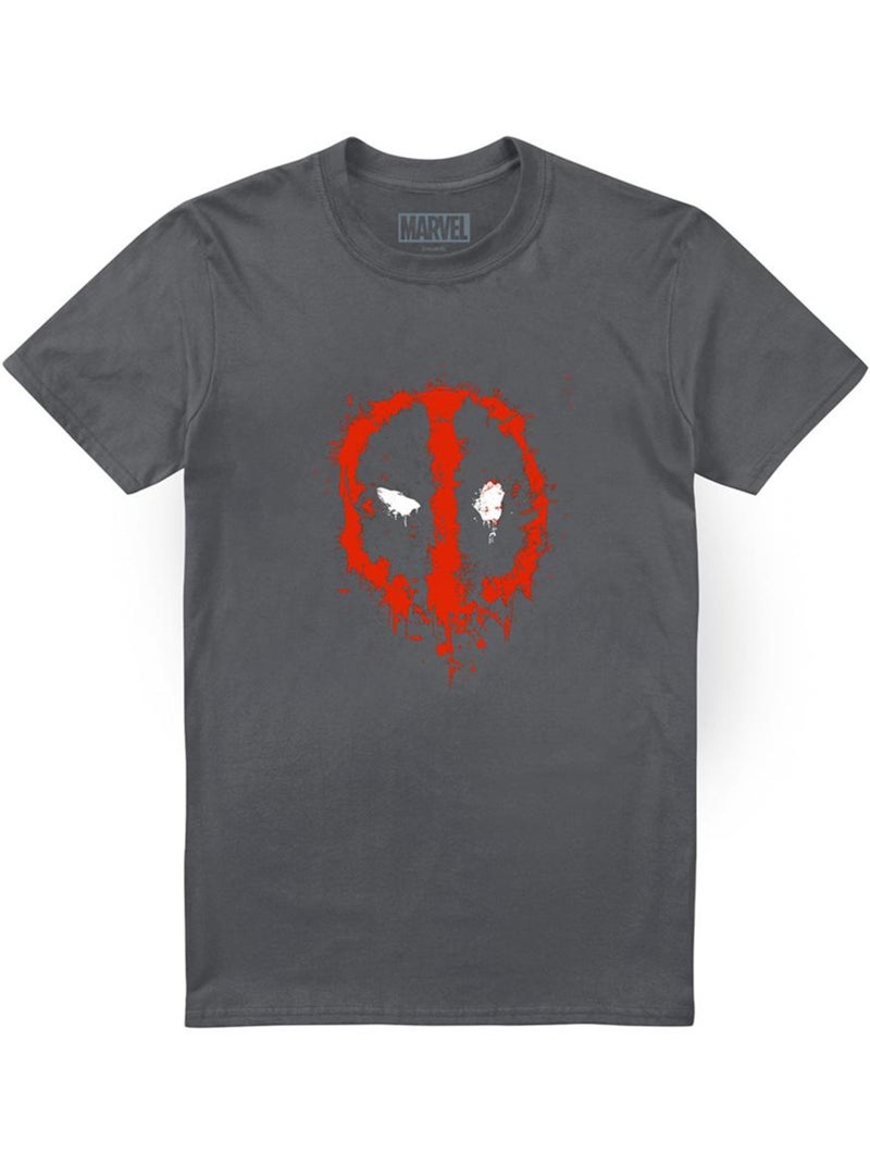 Deadpool - T-shirt motif/style peint Gris Noir - Kiabi
