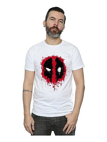 Deadpool - T-shirt motif/style visage écrasé (Deadpool)