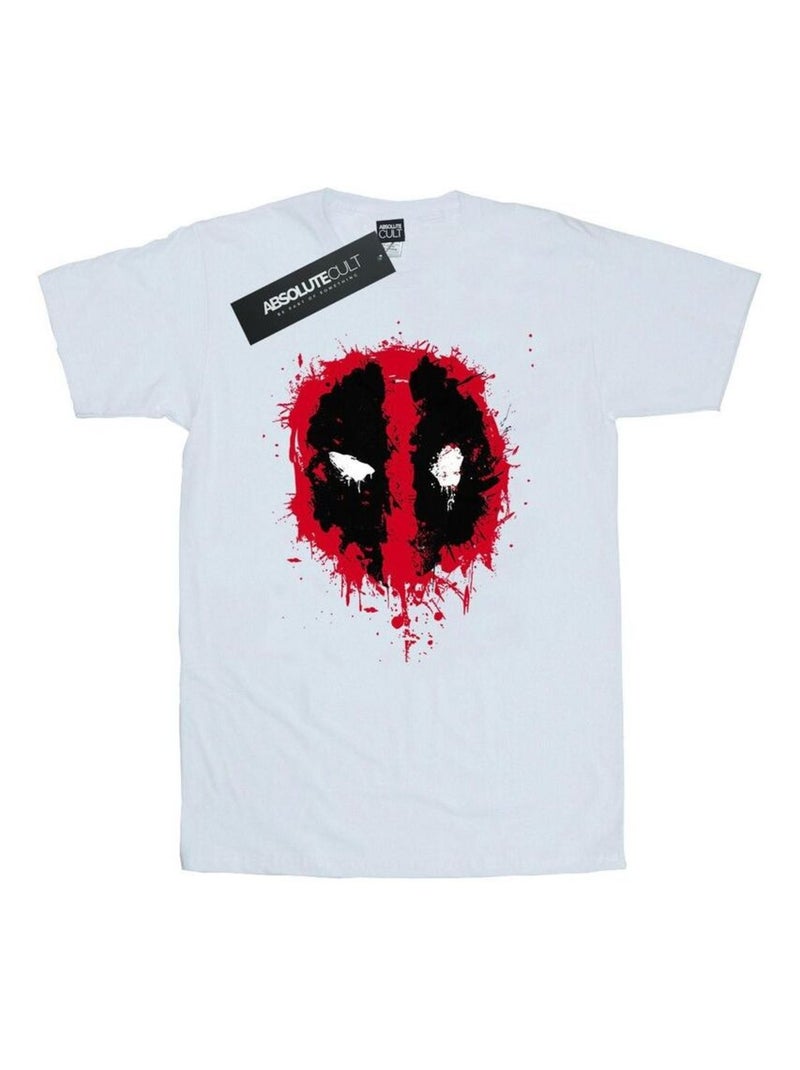 Deadpool - T-shirt motif/style visage écrasé (Deadpool) Blanc - Kiabi