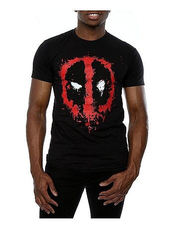 Deadpool - T-shirt motif/style visage écrasé (Deadpool)