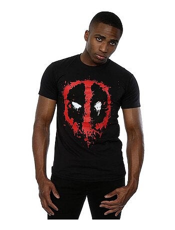 Deadpool - T-shirt motif/style visage écrasé (Deadpool)