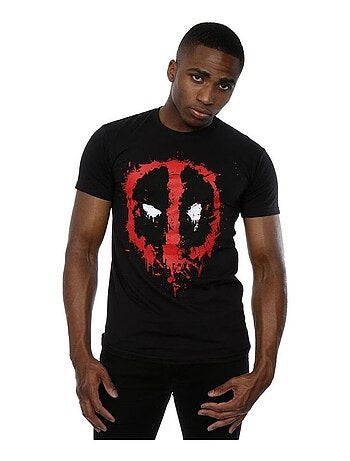 Deadpool - T-shirt motif/style visage écrasé (Deadpool)