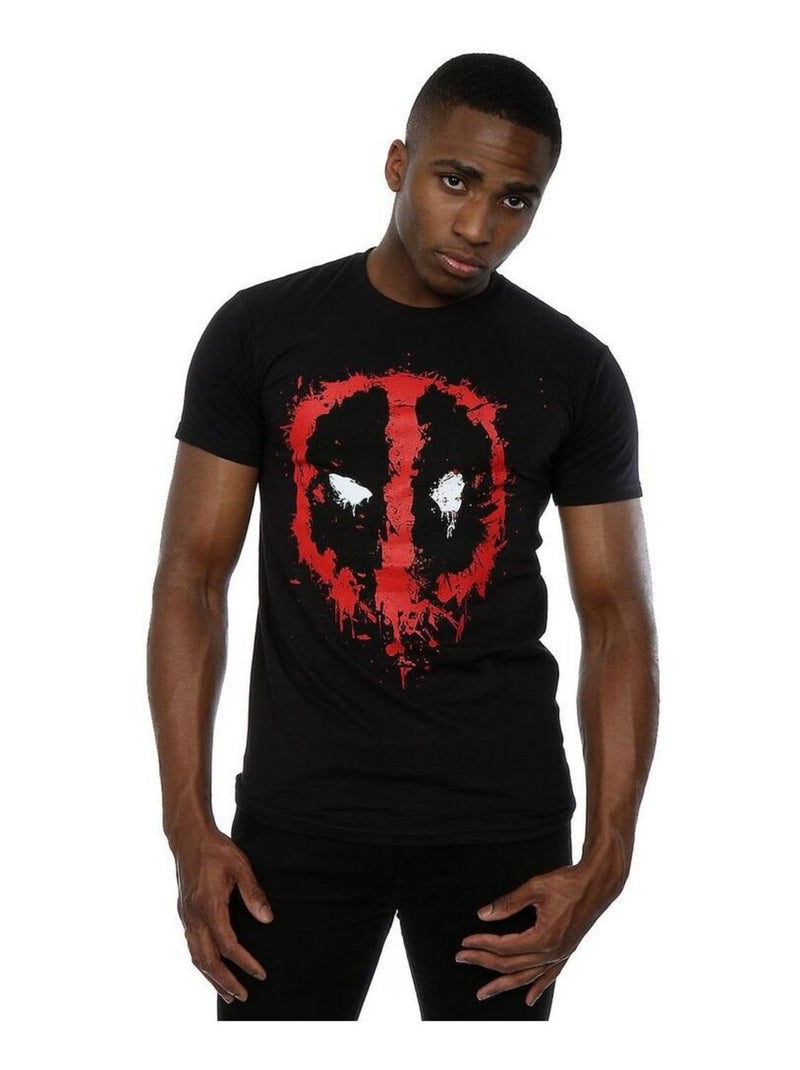 Deadpool - T-shirt motif/style visage écrasé (Deadpool) Noir - Kiabi