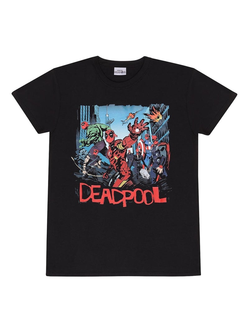 Deadpool & Wolverine - T-shirt AVENGERS SPOOF Noir - Kiabi