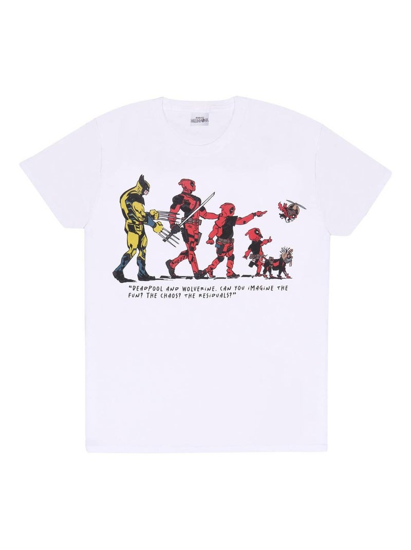 Deadpool & Wolverine - T-shirt CAN YOU IMAGINE Blanc - Kiabi