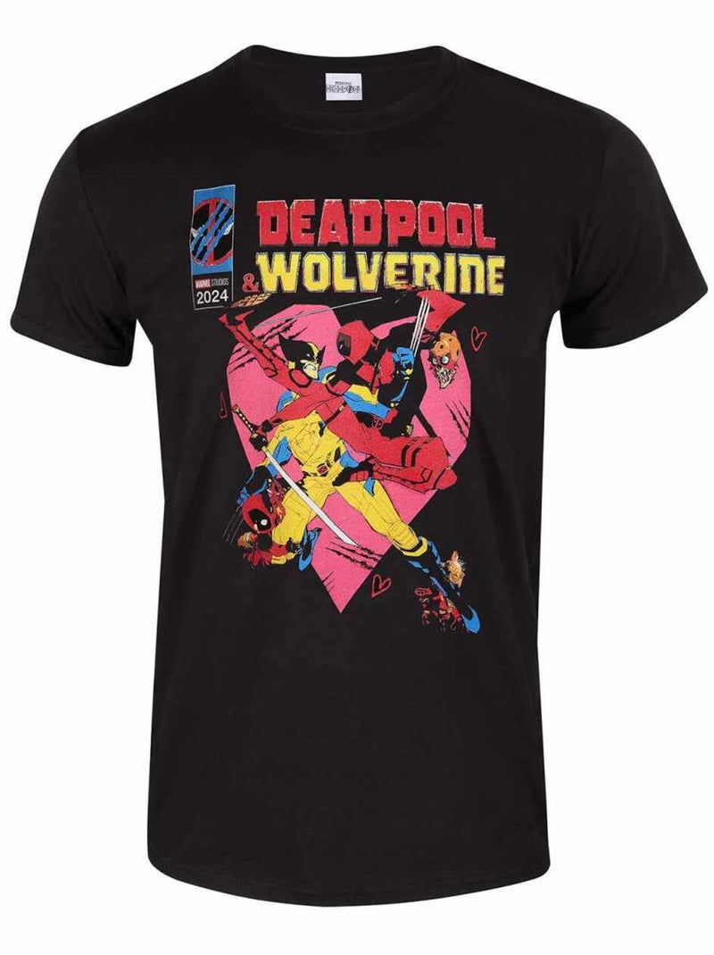 Deadpool & Wolverine - T-shirt TRUE LOVE Noir - Kiabi