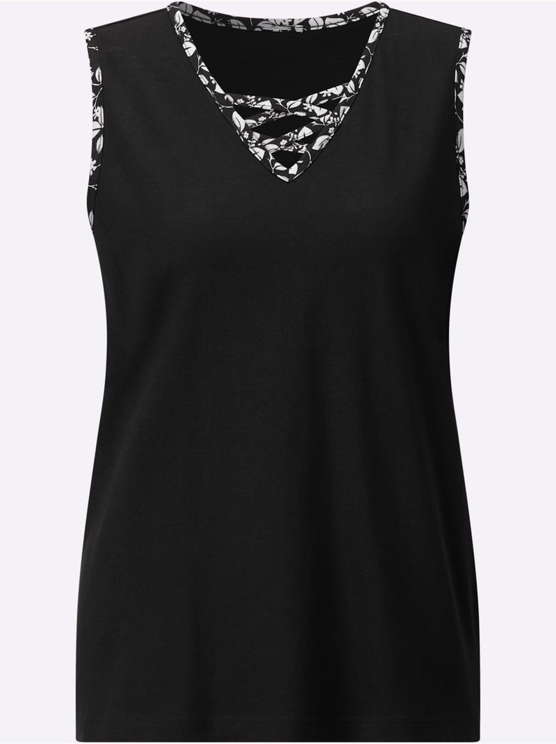 Débardeur 100% Coton - Taille Standard - Witt Noir - Kiabi