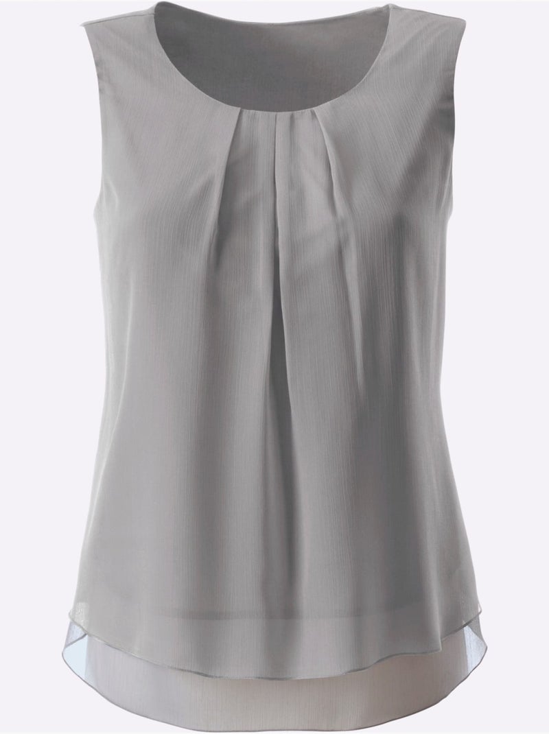 Débardeur 2 épaisseurs - Taille Standard - Witt Gris Argenté - Kiabi