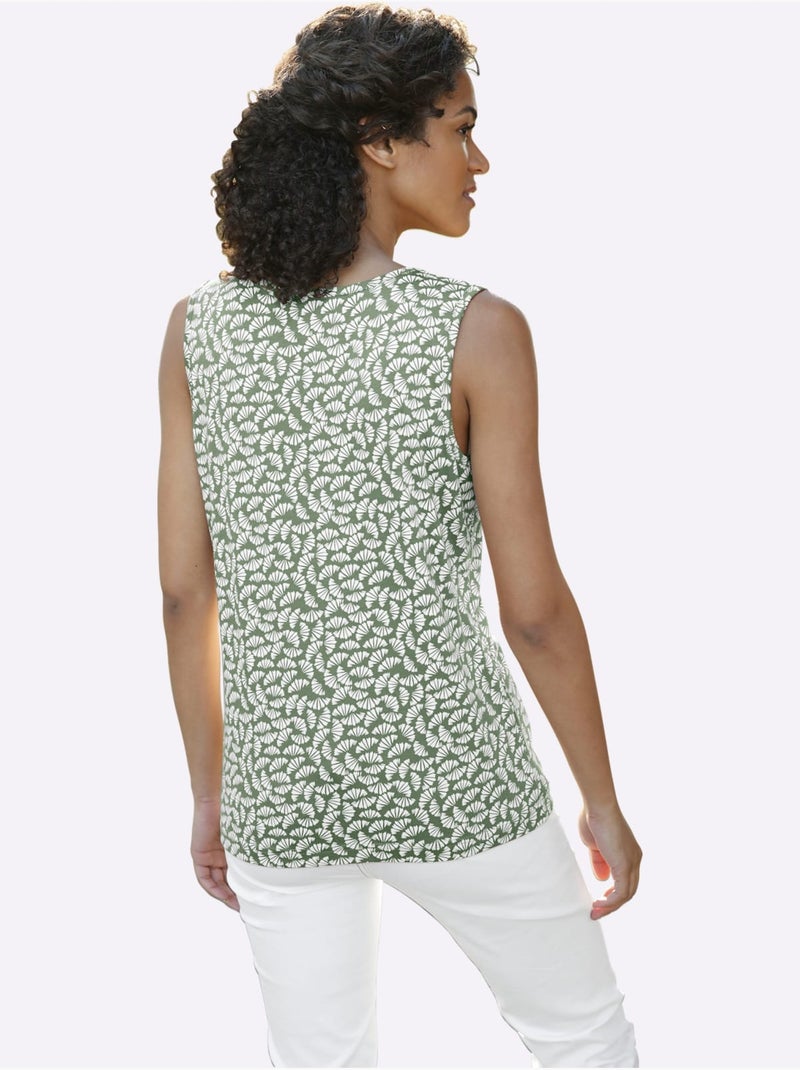 Débardeur 50% Coton - Taille Standard - Witt Écru/Rose - Kiabi